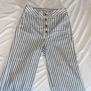 Madewell button-front, wide-leg, cropped pants